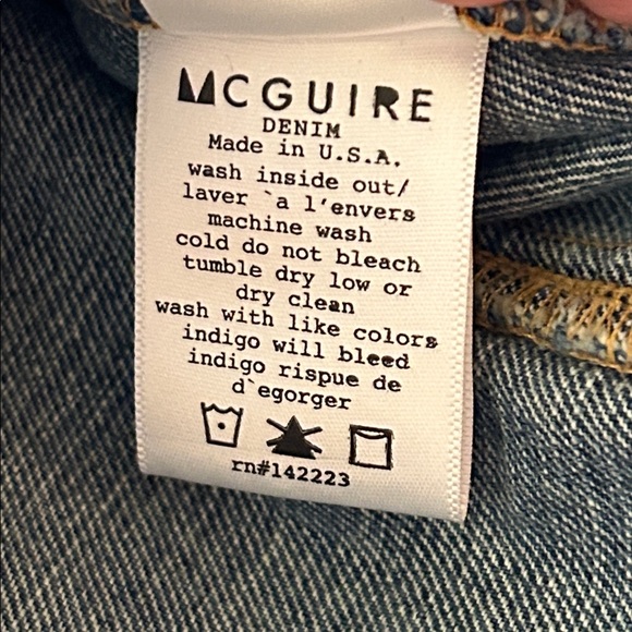 McGuire Denim Abby Rose Sleeveless Vest Button Closure light/med wash size XS - Picture 9 of 15